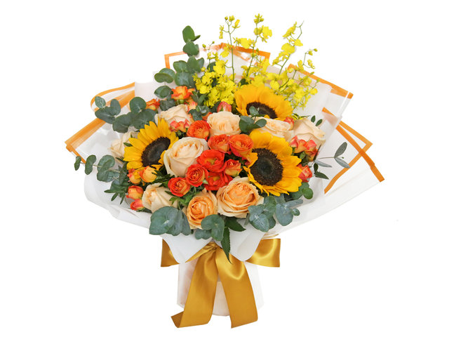 Florist Flower Bouquet - Sunflower Graduation Flower Bouquet FGB02 - GD0607A2 Photo