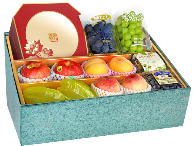 Fruit Basket - Mid Autumn Panorama Peninsula Moon Cake Fruits Gift Box M30 - 0DB0626F5 Photo