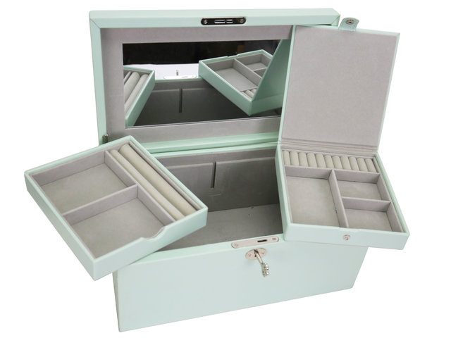 Wine n Food Hamper - Crabtree & Evelyn Body Care Jewelry Box Set With Flowers - SRM0506A1 Photo