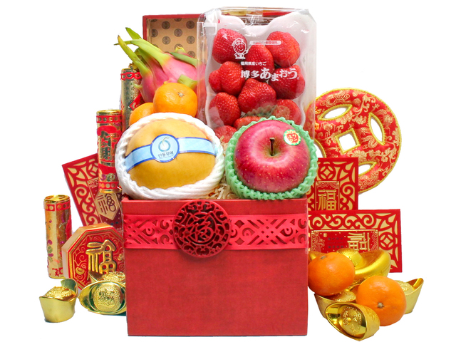 新年果籃Hamper - 農曆新年拜年禮物籃 R76 - L36512035 Photo