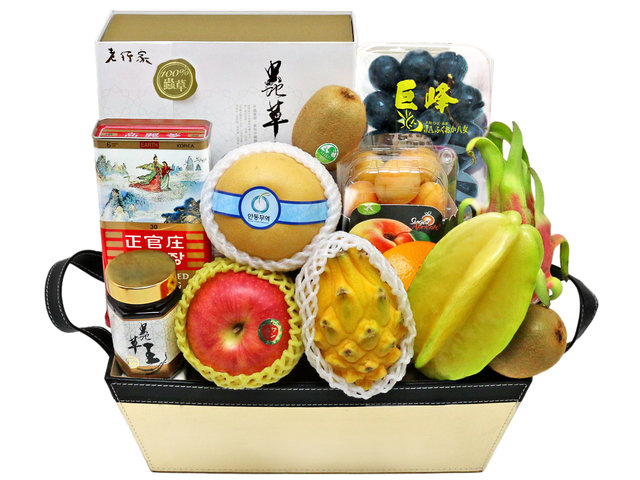 礼物篮Hamper - 豪华高级保健养生水果礼篮 - L76602326 Photo